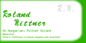 roland mittner business card